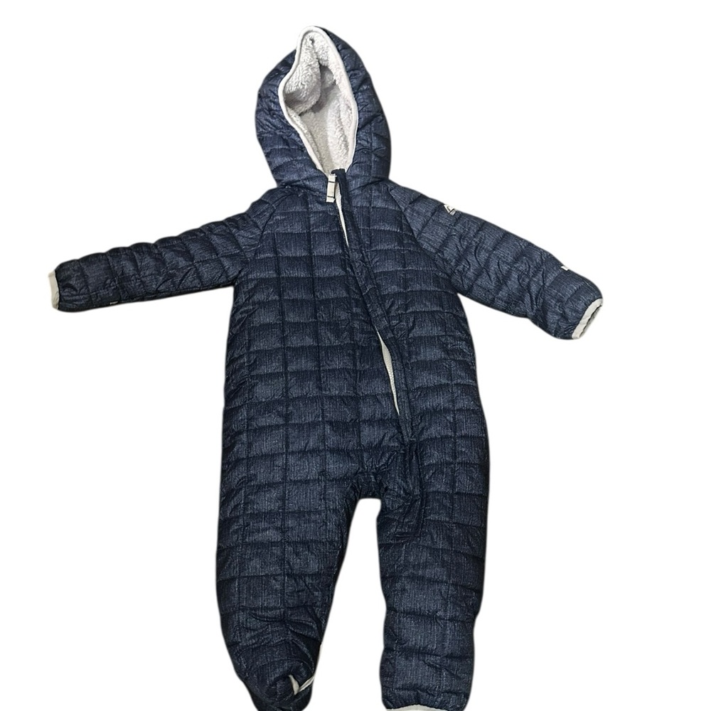 Snozu Dark Blue Quilted One piece snowsuit size 18 months